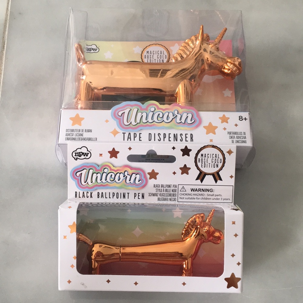 NIB Unicorn 🦄 Tape Dispenser and Pen